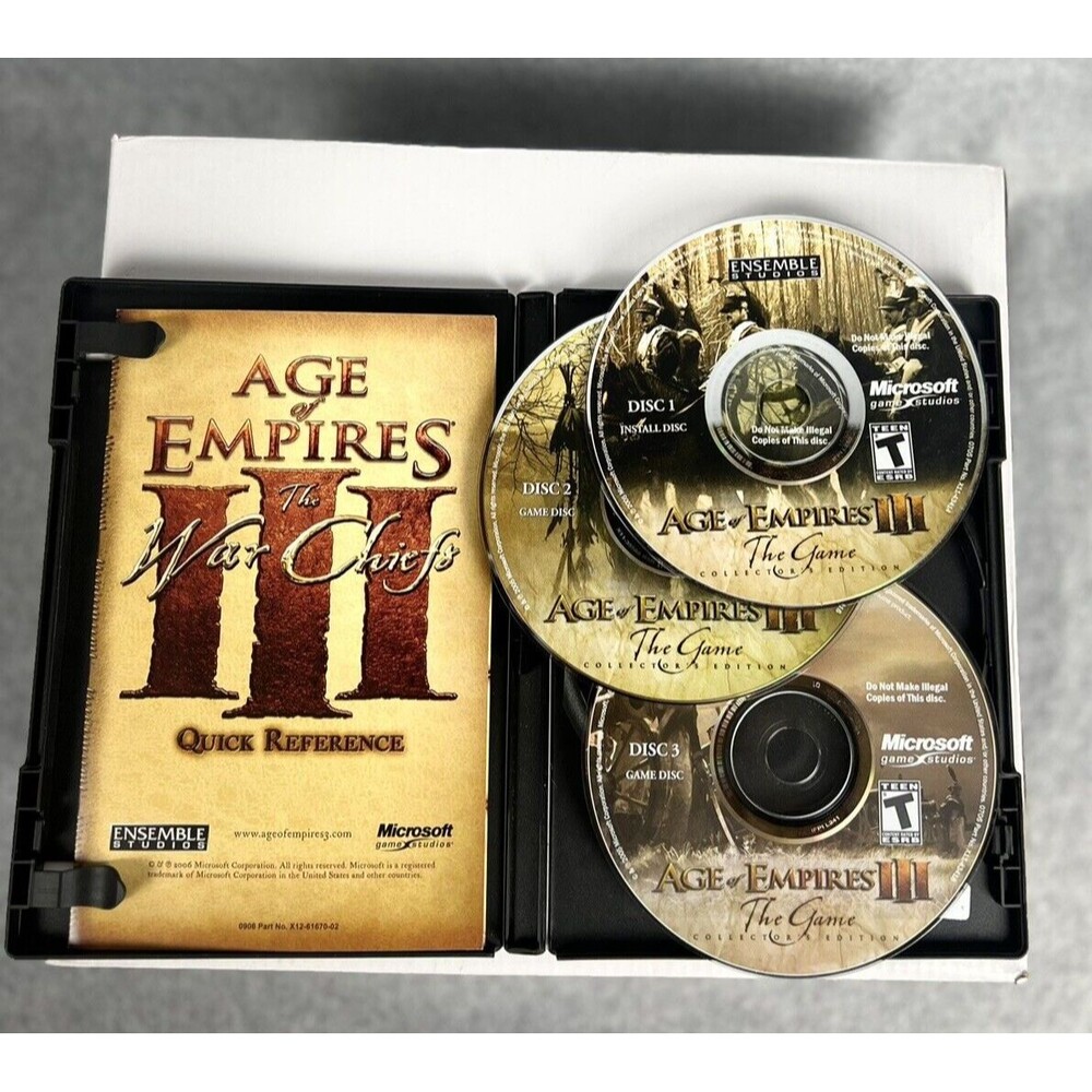 Age of Empires III War Chiefs 2006 PC Game Collectors Edition Microsoft Retro